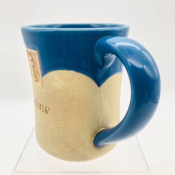 Maine Lighthouse Potters Mug Stoneware Blue Tan - Picture 4 of 9